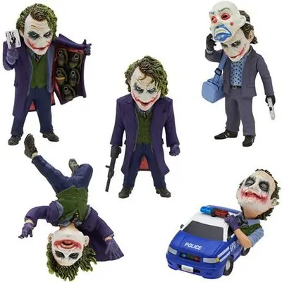 The Dark Knight Joker 5pcs/set PVC Action Figure Collectible Model Toy 6~10cm KT2467