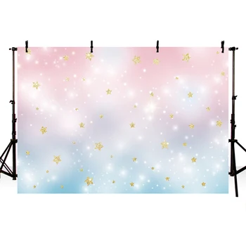 

Photo Backdrop Rainbow Golden Star Photographic Studio Birthday Flash Photographic Background Photobooth Prop Baby Shower Bokeh