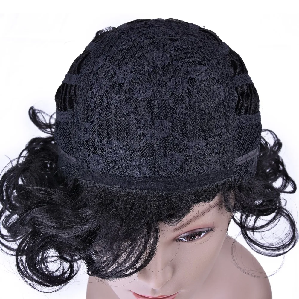 Feibin короткие парики для черных женщин афро кудрявые вьющиеся волосы 12 дюймов bz17