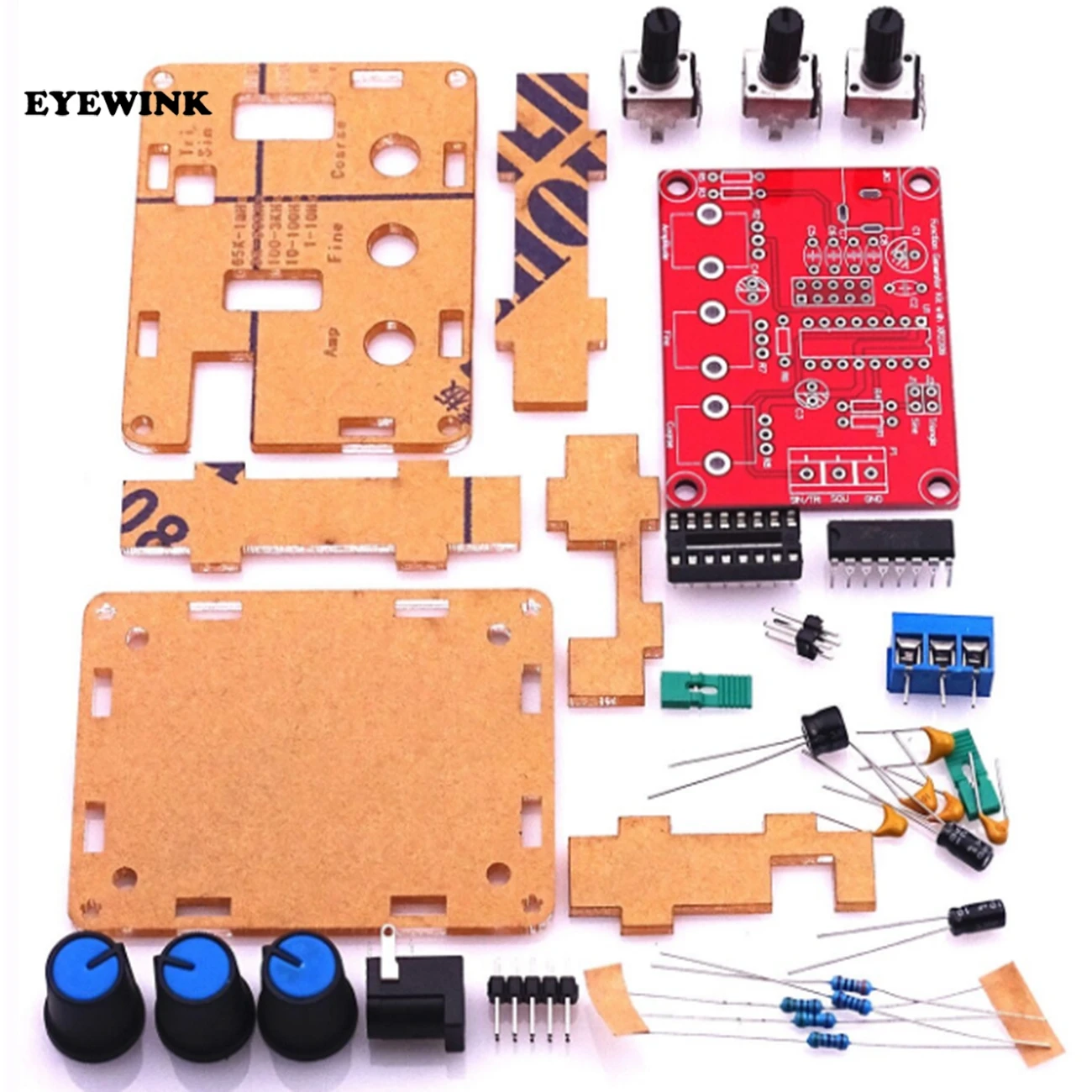 

Function Signal Generator DIY Kit Sine/Triangle/Square Output 1Hz-1MHz Signal Generator Adjustable Frequency Amplitude XR2206