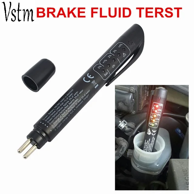 

Best Brake Fluid Tester LED Car Vehicle Auto Automotive Testing Tool fluid tester Car Brake Fluid Tester Pen in stock