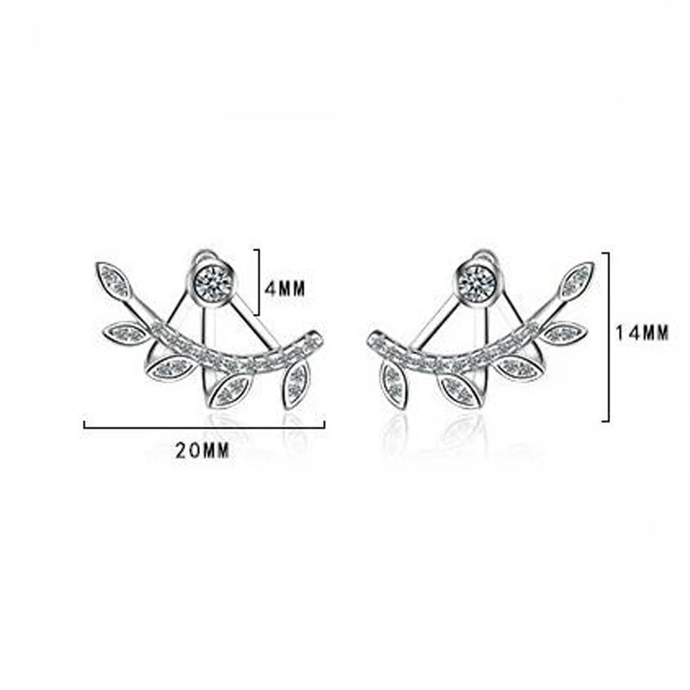 women sterling silver plant stud earrings (5)