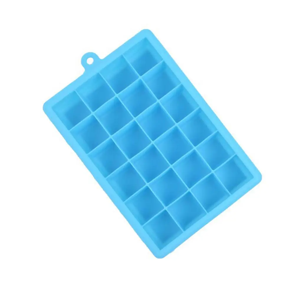 Sky blue 24 Сетки силиконовые кубик льда формы-лотки DIY пустыня с изображением коктейлей напитков Maker квадратный форма - Цвет: Sky blue