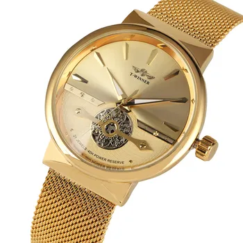 

WINNER Men's Watch Automatic Timepiece Dress Mechanical Wristwatches Silver/Black/Gold Mens Watches Business Minimalist Clock