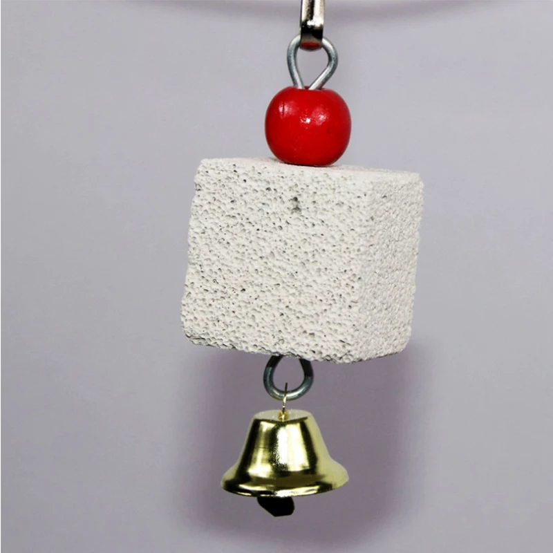 

2 pcs Parrot toys Mouth Grinding Stone Bird Toys Molar Stone Cage Toys Parakeet Cockatiel Budgie Products Birds cage accessories