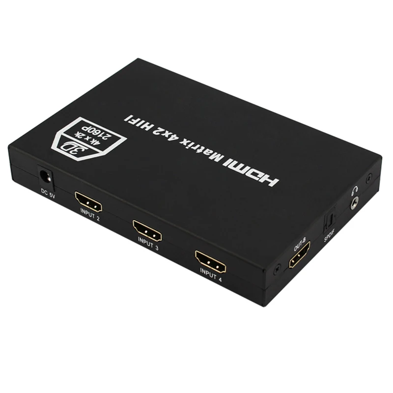 HDMI матрица 4x2 сплиттер Ultra HD 4K 2160P 3D HIFI настоящий матричный видео коммутатор с