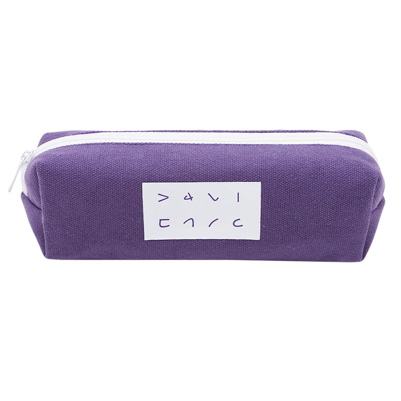 purple Кавайный чехол для карандаша для детей, 4 цвета, канцелярские принадлежности, холст, школьная Милая ручка, пенал, школьные принадлежности для дома - Цвет: purple