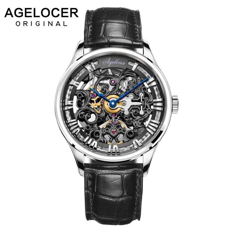 AGELOCER 2019 Skeleton Watch Men Watches Swiss Top Brand  