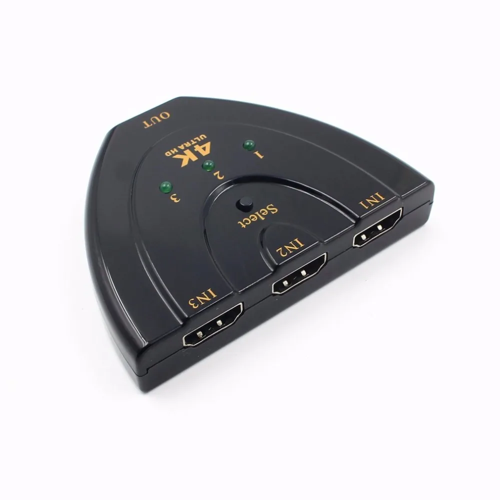4 K* 2 K 3D Mini 3 переключатель порта HDMI 4 K Выключатель HDMI делитель 3 в 1 из Порты и разъёмы концентратора для HDTV проектор компьютерных мониторов