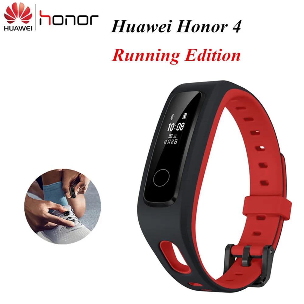 

Original Huawei Honor Band 4 Running Edition Smart Wristband Shoes Land Impact 50m Waterproof Sleep Snap Monitor Sport Band