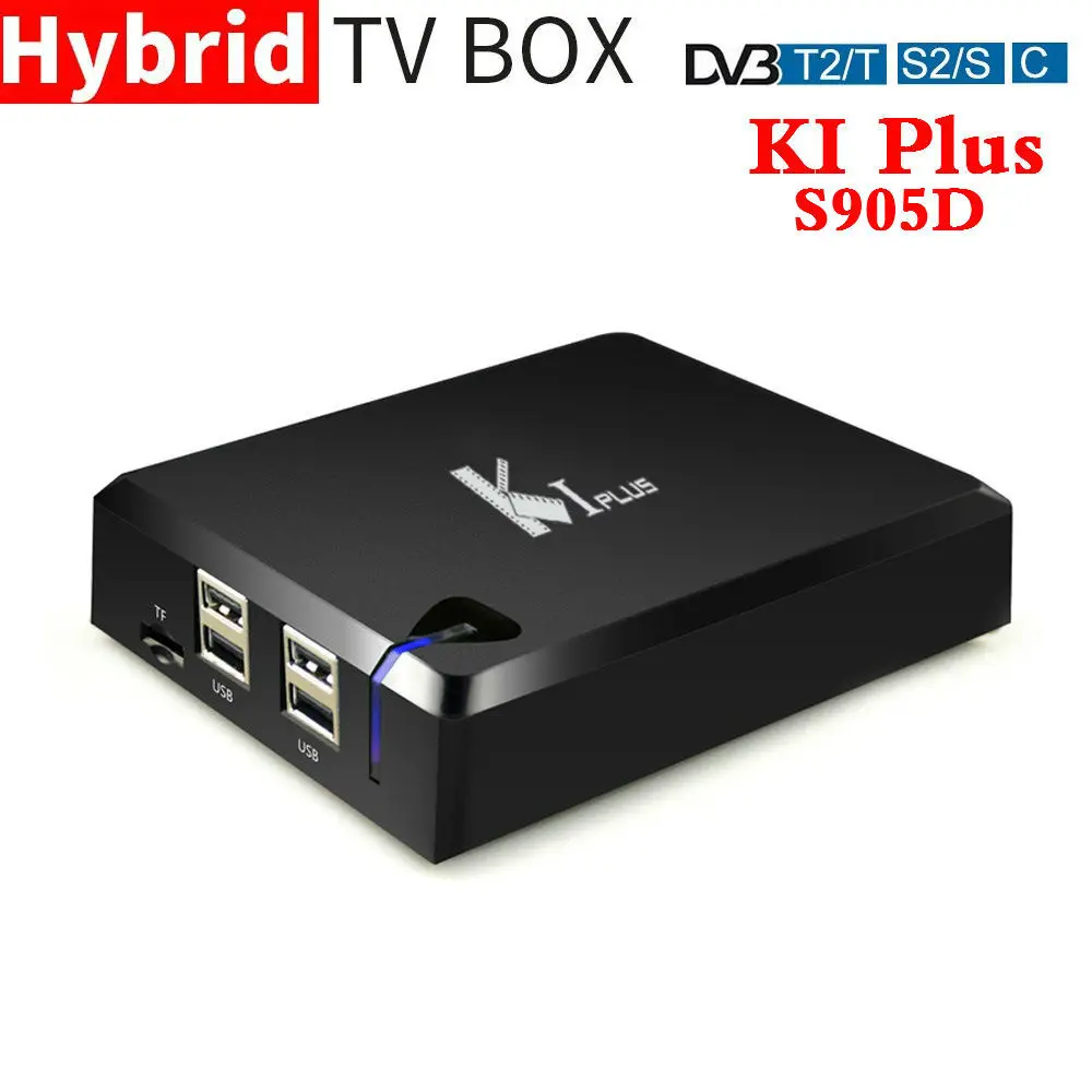 preço 2018 Nova K1 PLUS DVB T2 DVB S2 DVB C Android 7.1 CAIXA de TV Amlogic 4 em 1 Combo S905D Quad Core KI ALÉM DISSO Smart Set top Box 4 k 1080 p