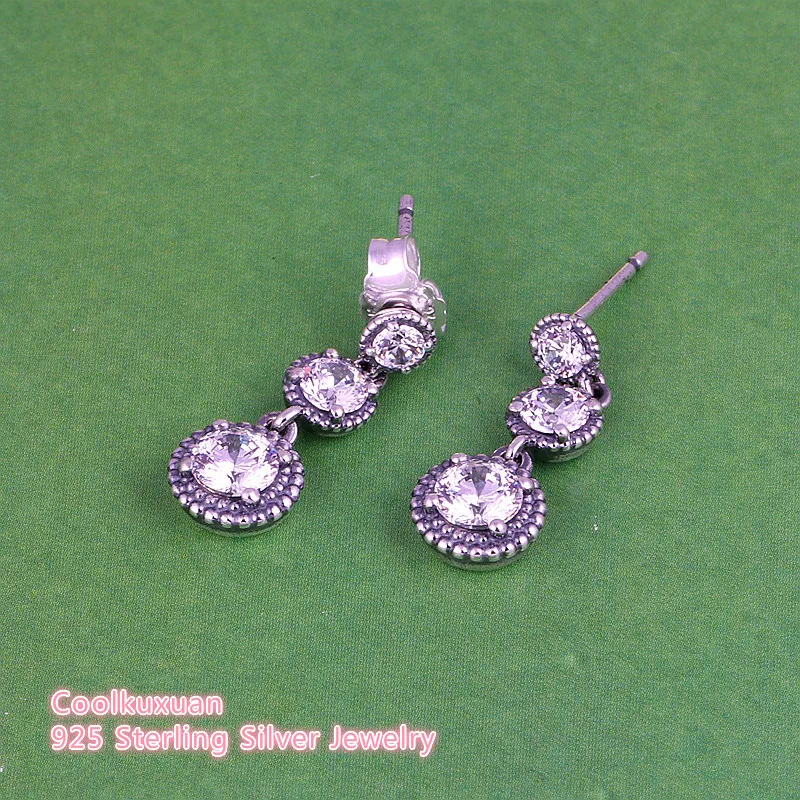 Весна Чистый Чешский хрусталь вечная элегантность серьги стерлингового серебра 925 сверкающие элегантные серьги для женщин