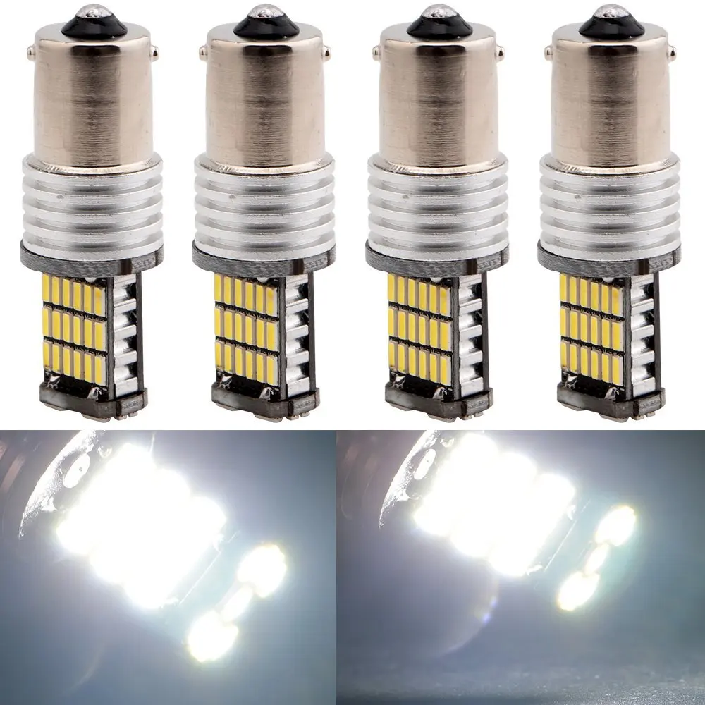 

2Pcs 1156 BA15S 45 SMD Samsung 4014 Chip Led High Power Lamp Car LED bulbs Rear Brake Lights Parking Lamp 12V-24V White