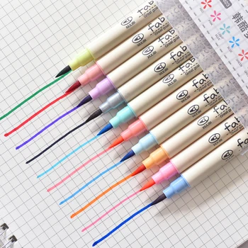 

10 Colors/Set Watercolor Brush Pen Soft Fiber Paint Brush Set For Drawing