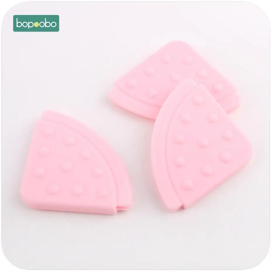 pink corner Bopobo 5 шт. силиокн Прорезыватель для зубов нагрудники Аксессуары детский Прорезыватель в виде уголка Прорезыватель без BPA Безопасный и натуральный сплошной цвет Детские Прорезыватели - Цвет: pink corner