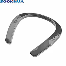SOONHUA, беспроводные Bluetooth наушники с шейным ремешком, мини, стерео, носимый динамик, гарнитура, MP3, музыкальный плеер, V5.0, спортивные наушники для бега