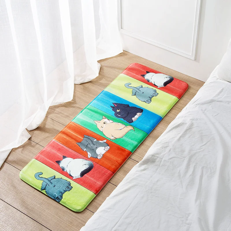 

Cartoon Bedroom Floor Carpet Kitchen Long Home Decor Mats Rectangle Living Room Home Floor Mats Kids Room Floor Rug 45x120cm