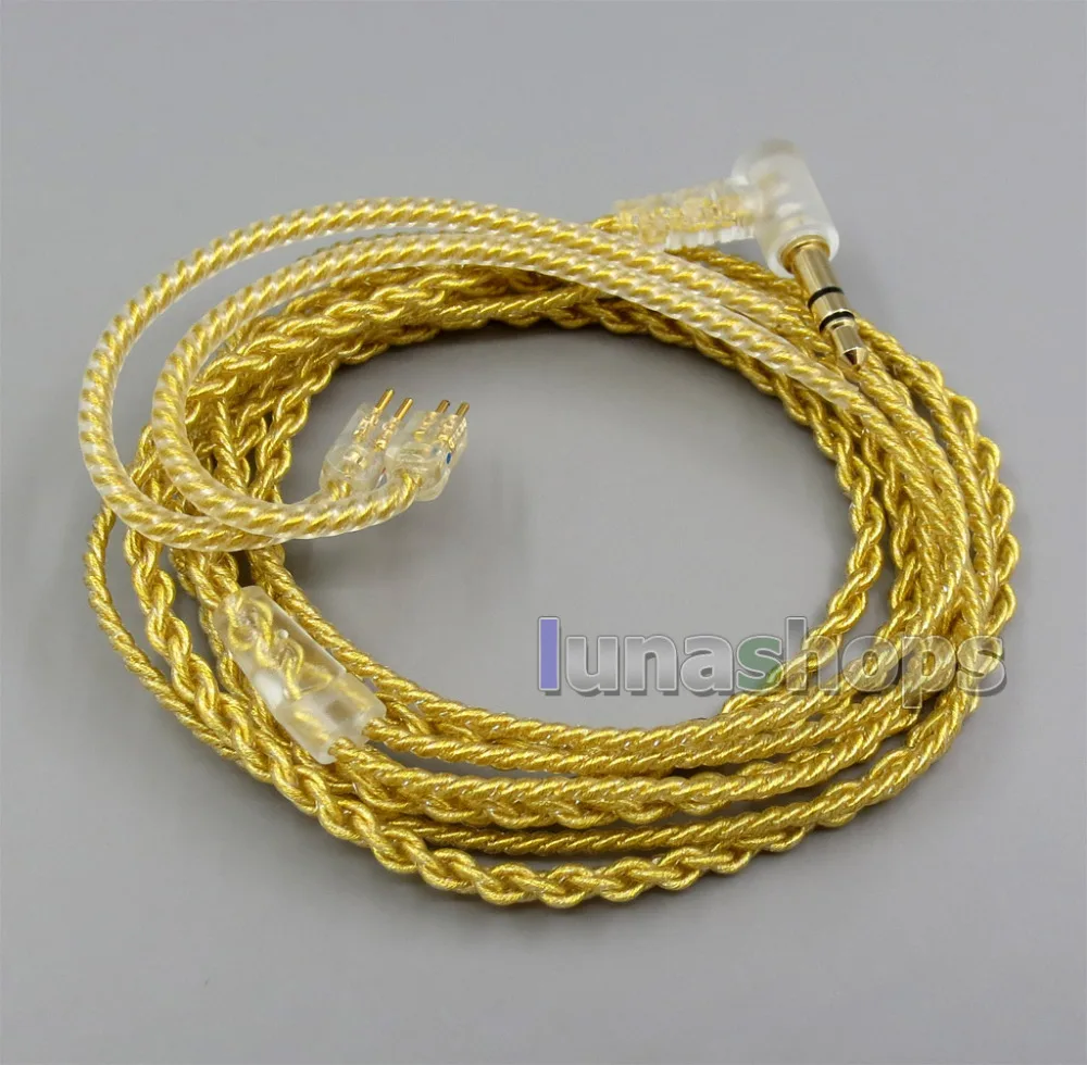 

Extremely Soft PVC OCC Golden Plated Earphone Cable For 0.78mm 2pin Westone W4r Custom LN005956