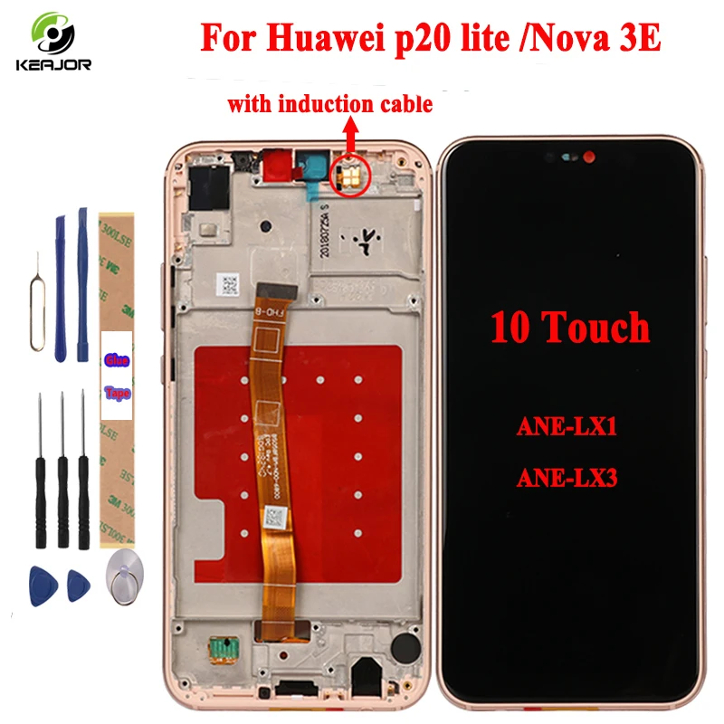 

Phone Display For Huawei p20 lite LCD Touch Screen Digitizer Assembly Replacement Screen For Huawei P20 Lite Nova 3E ANE-LX1/LX3