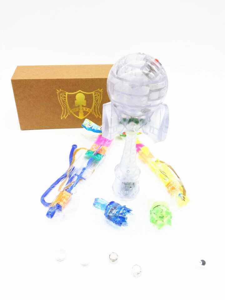 HOT Kerang LED Light up Kendama Transparent Colors Bumpy Rings Amazing