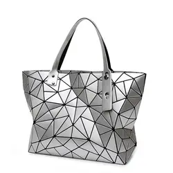 Новинка 2017 года поступления Роскошные Сумки Для женщин сумки Топ-ручка сумки геометрический плед модельер Tote сумки на ремне