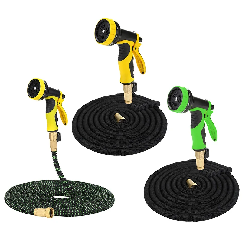 

25FT-100FT Garden Hose Expandable Magic Water Pipe Car Wash Water Gun Set Irrigation System Watering Kits with Spray Gun