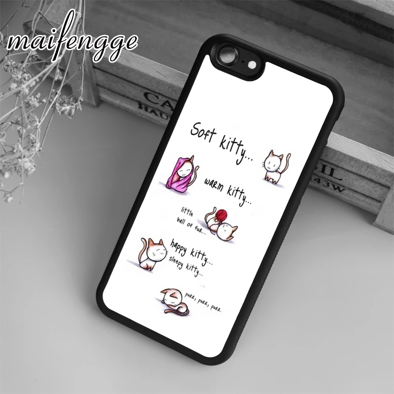

maifengge Cats Soft Kitty Song The Big Bang Theory Case For iPhone 6 6S 7 8 Plus X 5 5S SE Case cover for Samsung S5 S6 S7 edge