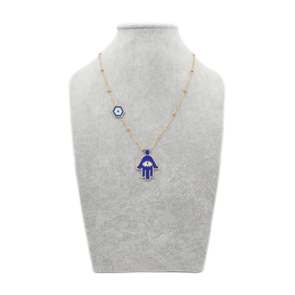 

JOYE INS newest jewerly personalized necklace Fatima hand gold chain necklace summer stainless steel necklace women accessories