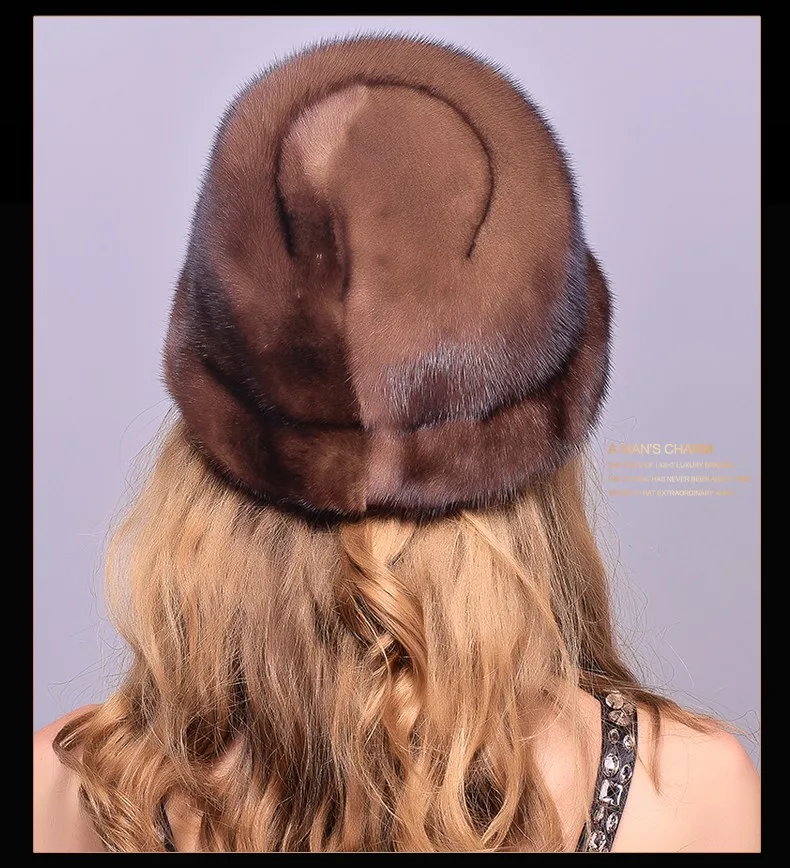 HM018 зимние шапки для женщин натуральная норковая меховая шапка женские зимние шапки цельные норковые меховые шапки