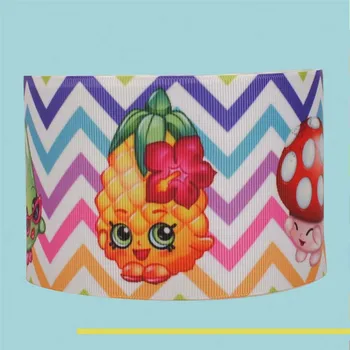 

3" inch 75 mm 7.5cm cartoon vegetable fruit pineapples and onion and mushrooms free shipping printed grosgrain ribbons