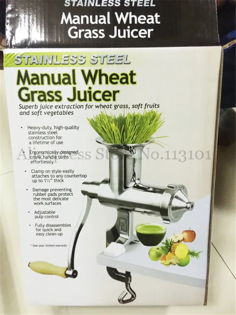 Руководство Соковыжималка fuite сок лапки wheatgrass extractor Нержавеющая сталь Фирменная Новинка