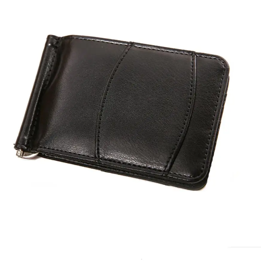 Для мужчин s двойные Бизнес кожа Многоэтажный кошелек ID ультратонкий кредитной карты карманы Для мужчин кожаный бумажник #121