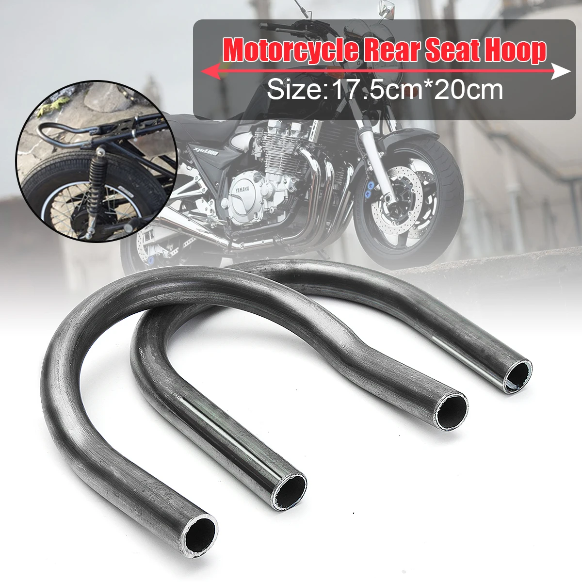 

New Motorcycle 6.9" Cafe Retro Rear Seat Hoop Rear Upswept/Flat Seat Loop End Brat Frame Hoop For Yamaha/For Suzuki/For Honda