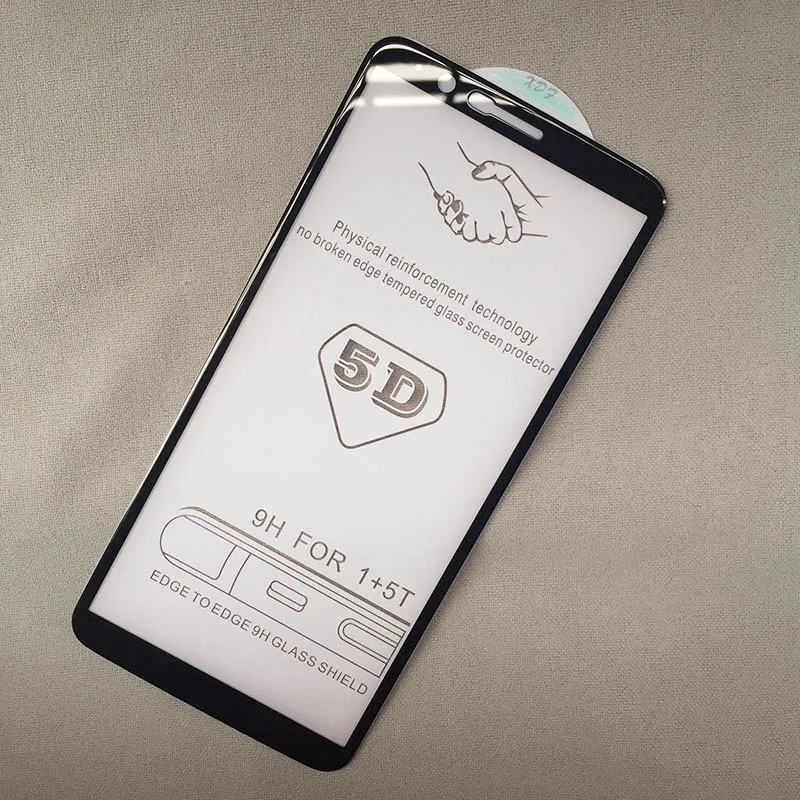 Tfshining New 5D Full Cover Edge Tempered Glass For Oneplus 6 5 5T Screen Protective Glass For One plus 6  Film Protection Glass (7)