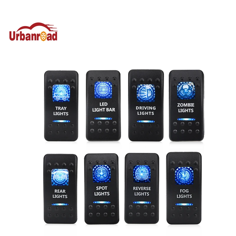 de luz LED para coche y camión, barra de luz de conducción de 5 pines, impermeable, con bandeja de luz trasera reversa, 8 piezas|light toggle switch|led car switchescar switch - AliExpress