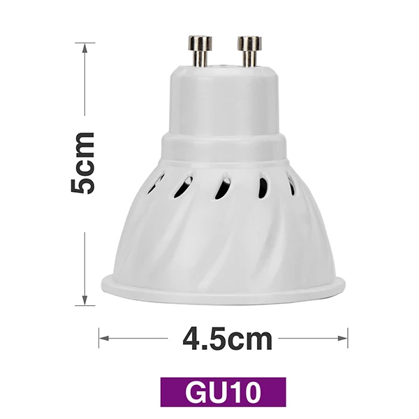 10 шт./лот светодиодный полный спектр прожектора E27 E14 светодиодный внутренняя промышленная лампа лампы GU10 MR16 36 60 80 светодиодный s 220 В лампада SMD2835 Bombillas - Испускаемый цвет: GU10