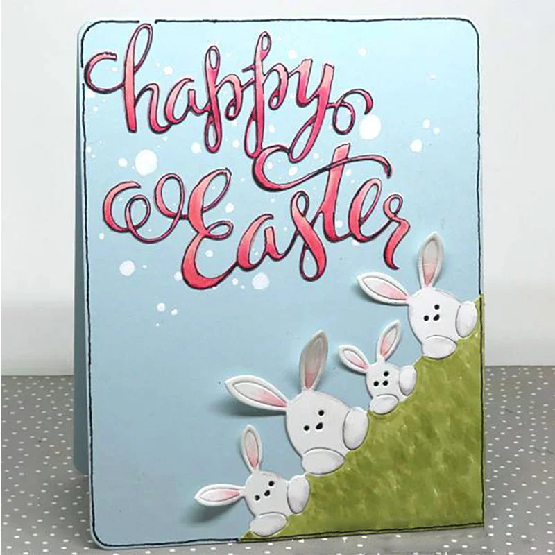 

Easter Cute Rabbits Shape Metal Cutting dies Scrapbooking Album Handcrafts Embossing DIY Paper card Making Models Stencil