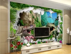 Большой фрески, древний динозавр Era 3D стерео обои фрески, гостиная диван ТВ стены спальни 3D дети обои Papel де Parede