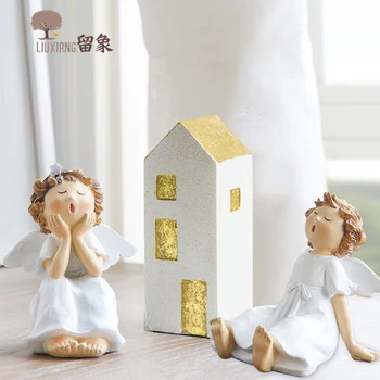 

Home Decoration Accessories Angel Decoration LX Resin Fairy Figurines House Ornament Home decation For Christmas Living Room