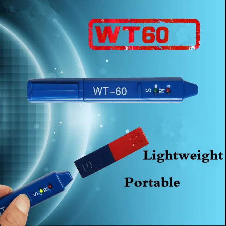 Medidor de Radiação Dosímetro Gauss Caneta Detecção Magnética Determinação Wt60 Ímãs ns Classe Medição Norte Sul Detetor Wt-60