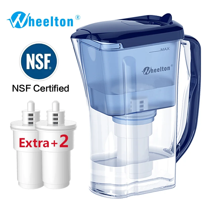 

Wheelton Water filter purifier pitcher Remove lime-scale BPA free Household and Picnic Attach extra 2 cartridge Free Shipping