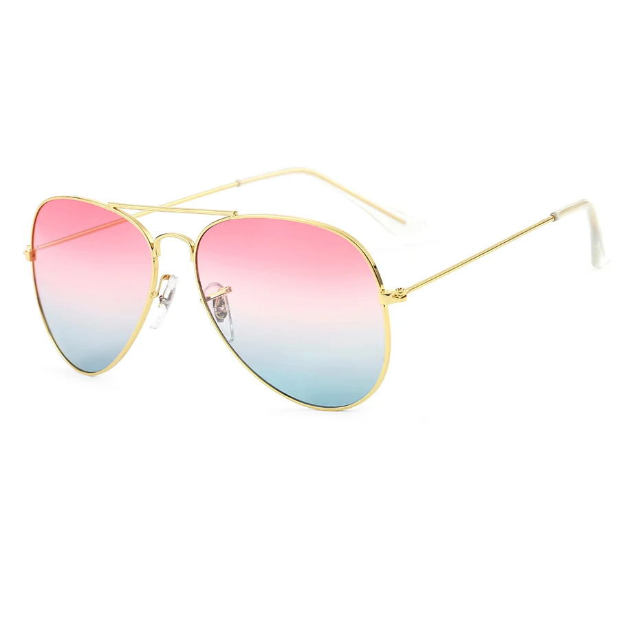 ROYAL GIRL, брендовые дизайнерские женские солнцезащитные очки, пилот, солнцезащитные очки, морские градиентные оттенки, мужские Модные очки ss065 - Цвет линз: H14 pink bule