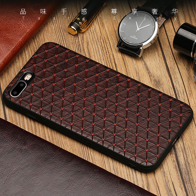 Оригинальный кожаный чехол для iPhone X 7 8 6 плюс 5 5S SE Бизнес Стиль Треугольники