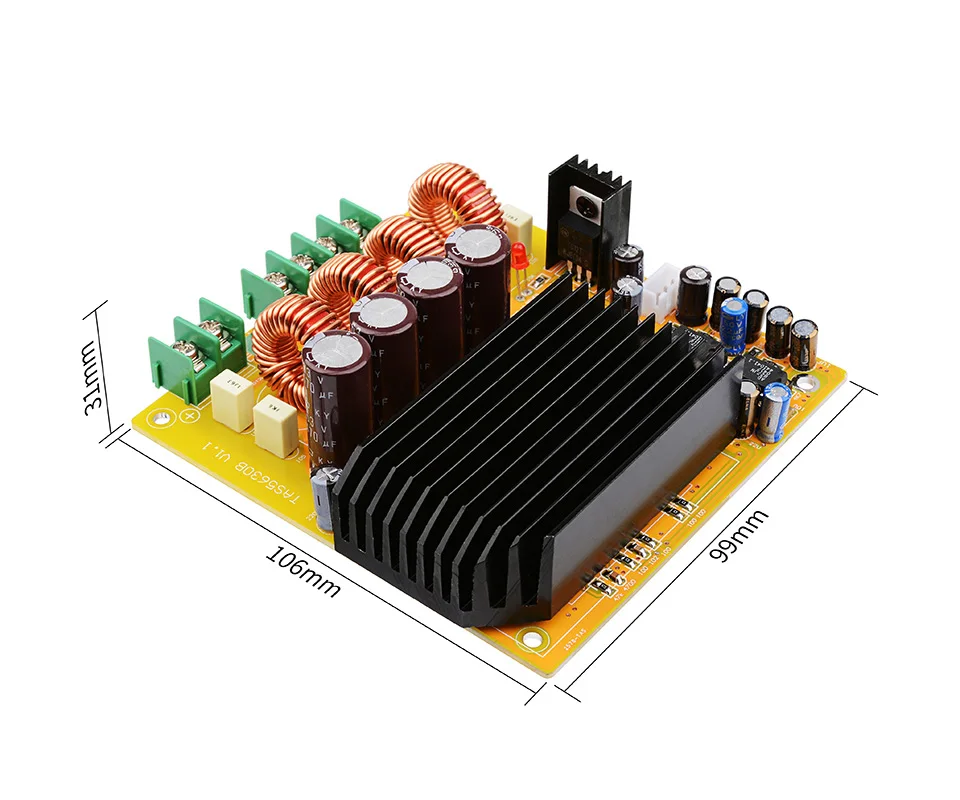 AIYIMA TAS5630 усилитель мощности аудио Плата 2x300 Вт Hi-Fi стерео класса D Цифровые усилители домашний усилитель с AD827 предусилителем