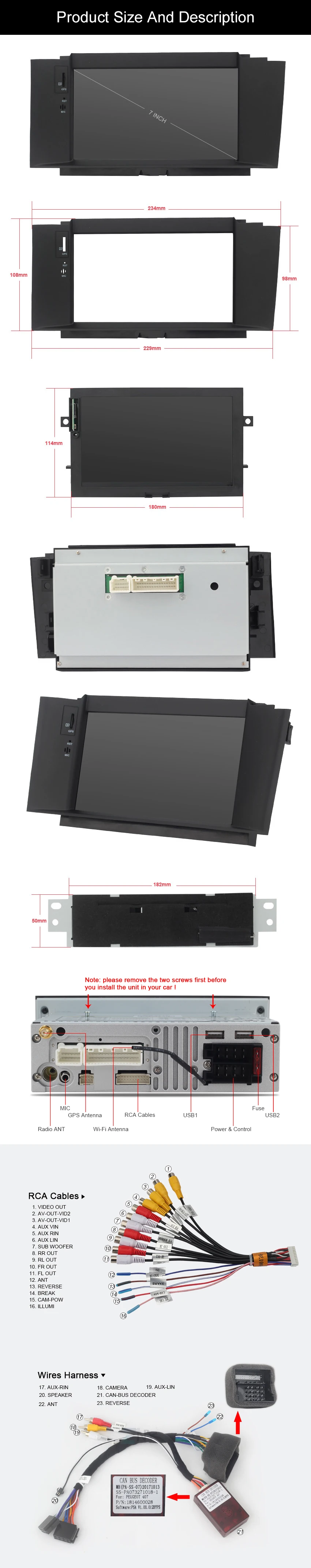 Clearance 7" IPS Android 8.0 Car DVD For Citroen C4L 2011 2012 2013 2014 2015 Audio Video WiFi GPS Navigation Radio FM RDS Multimedia 14