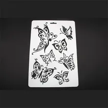 CUTIEPIE Butterflies Layering Stencils For Walls Painting Scrapbooking Stamp Album DIY Crafts Decorative Embossing Paper Cards
