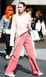 AEL розовые полосатые с высокой талией тонкие женские вельветовые брюки 2019 зима утолщение женская одежда модные женские повседневные