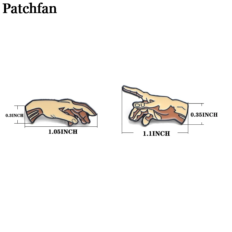 Patchfan, создание эмалированных булавок из цинка Adam, трендовая медаль para, рюкзак, рубашка, одежда, сумка, броши, Значки для мужчин и женщин A2077