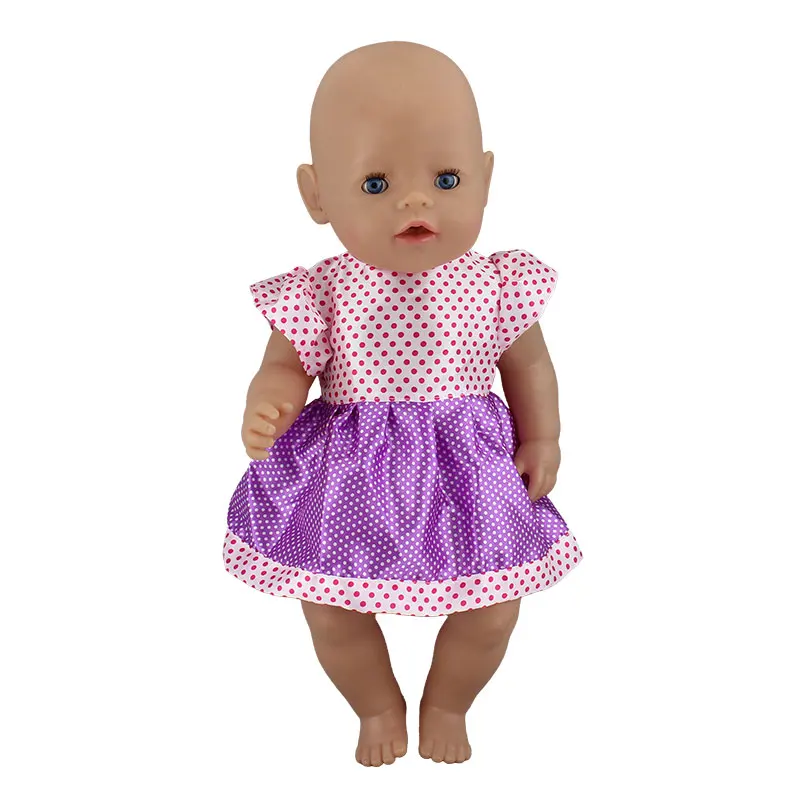 Модное платье подходит для 43 см Zapf Baby Reborn Doll 17 дюймов кукольная одежда