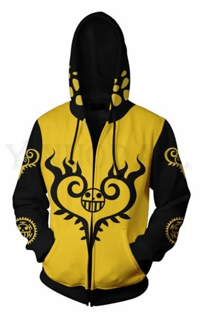 

Anime ONE PIECE Hoodie Men and Women Zipper Hoodies Luffy 3d Print Hooded Jacket for Boys Zoro Harajuku Streetwear Cosplay